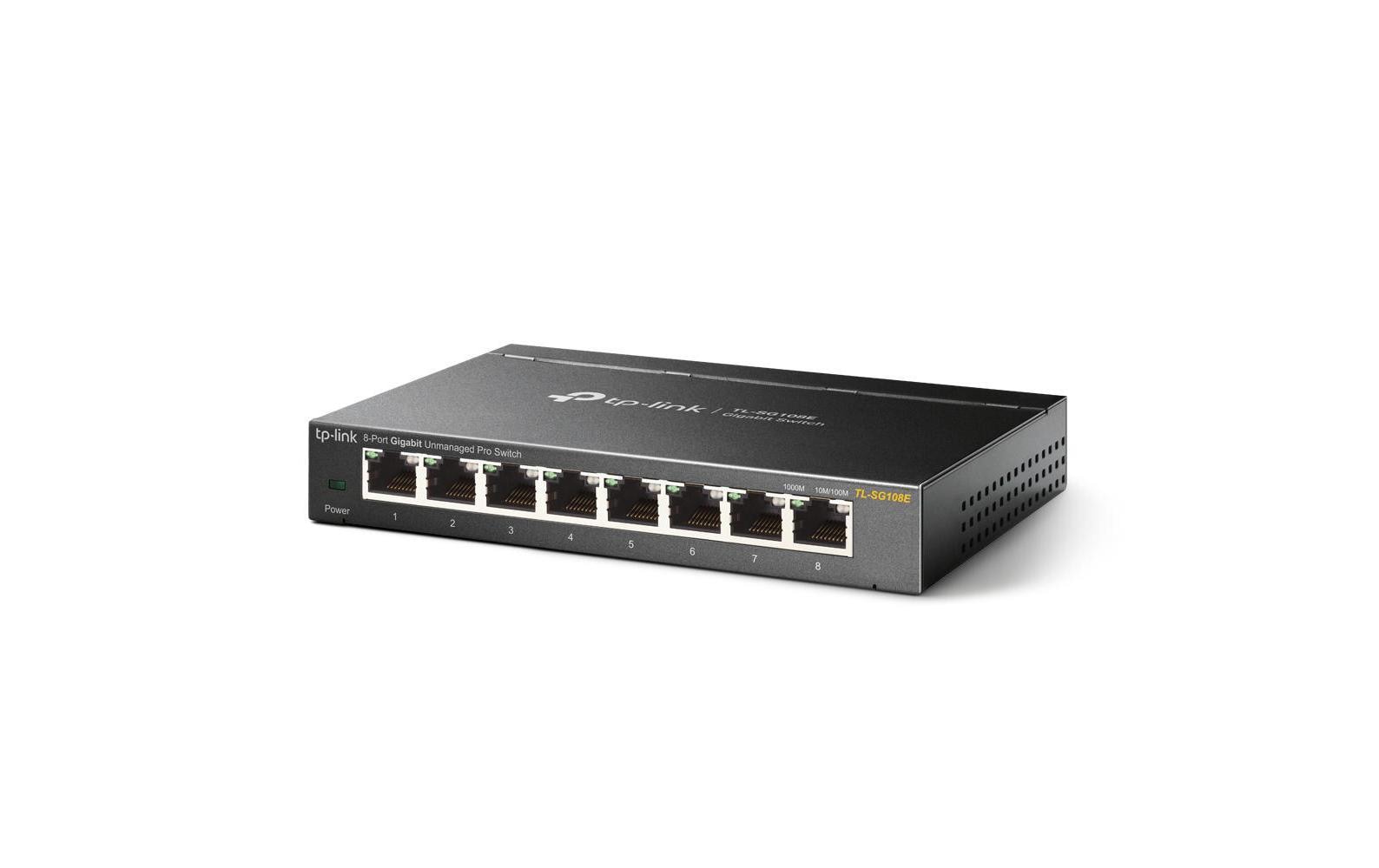 TP-Link TL-SG108E: 8 Port Smart Easy Switch 8 Gigabit-RJ45-Ports