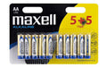 Maxell Batterie AA 5+5 (10er) vergl. LR6, Blister