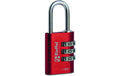 Rieffel Vorhängeschloss Aluminium Nr. 22 SB Zahlencode, rot, Gr. 20x20mm