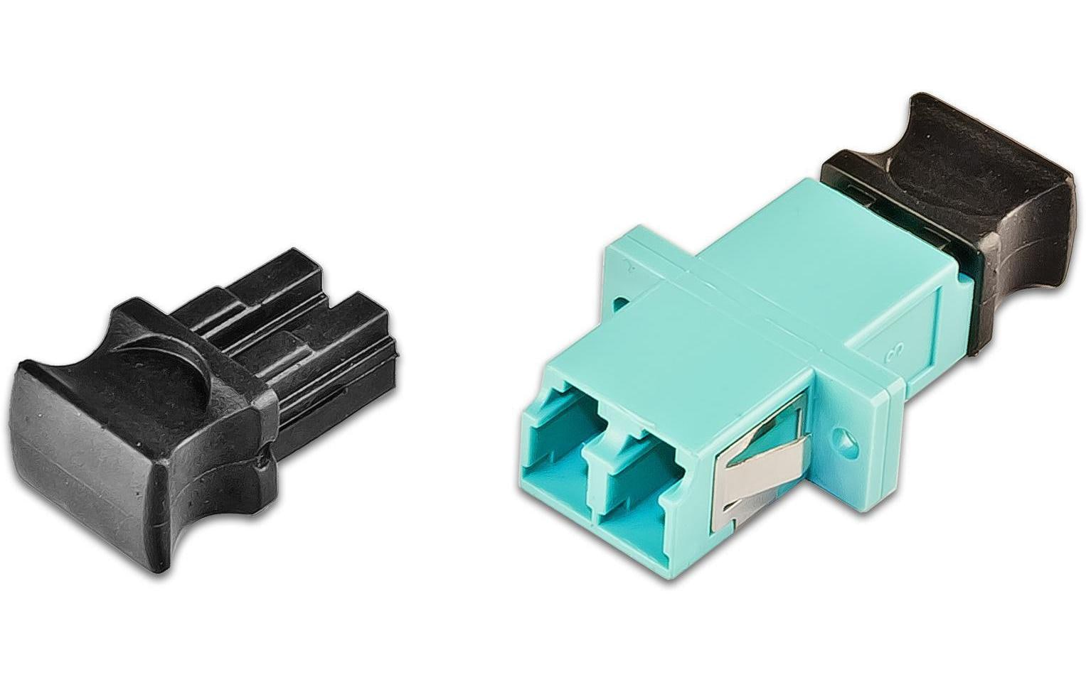 Lightwin LWL Kupplung LC-LC, OM3 Duplex Multimode, plastik, blau