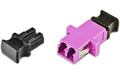 Lightwin LWL Kupplung LC-LC, OM4 Duplex Multimode, plastik, violet