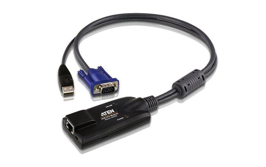 Aten KA7570: VGA-auf-KVM-Adapterkabel (Kat. 5e/6) mit USB-Steckern, bis 40m