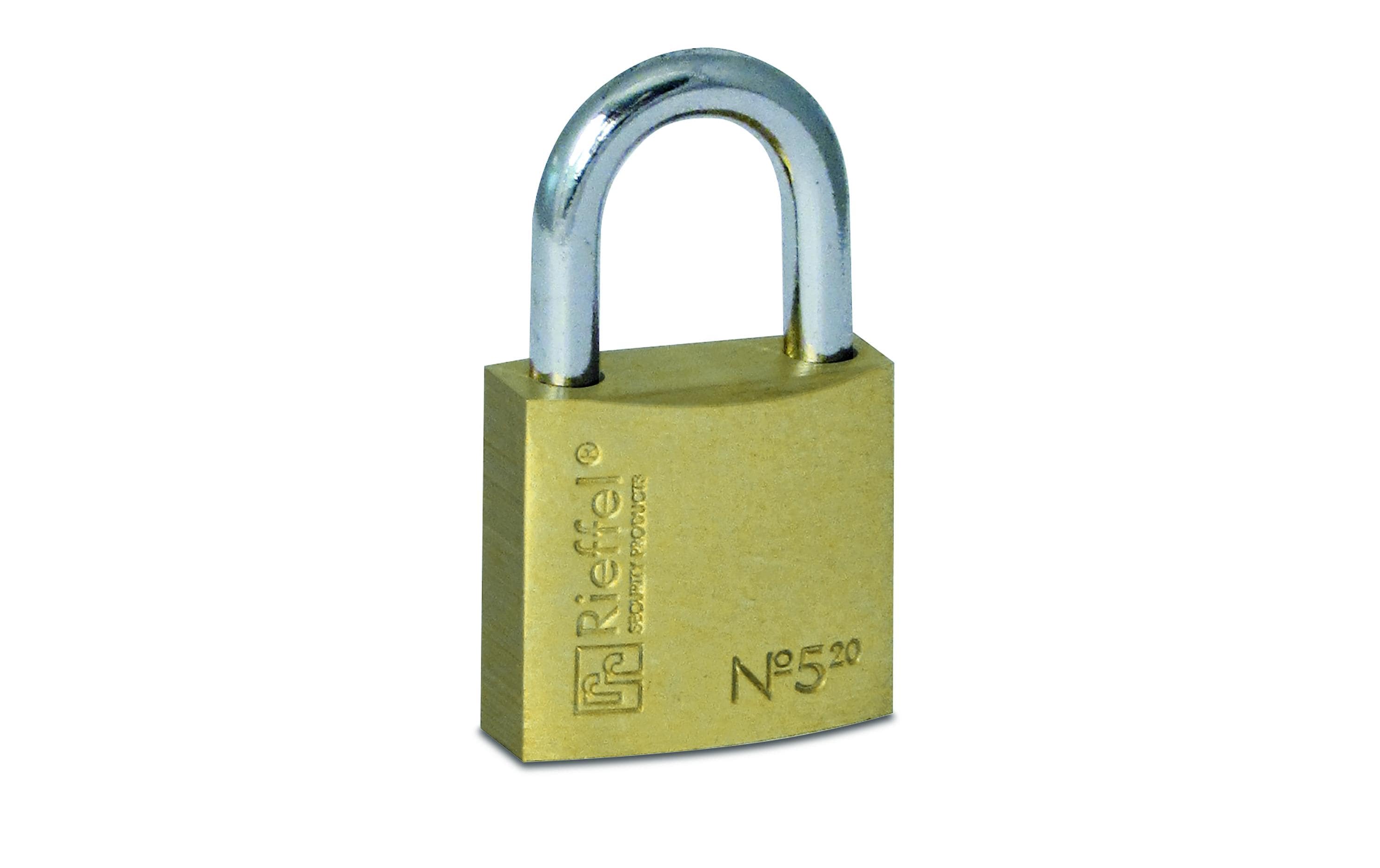 Rieffel Vorhängeschloss Messing Nr. 5 SB Grösse 20x13mm