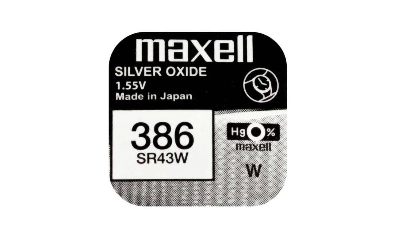 Maxell  Knopfzelle SR43W, 10er Pack vergl. V386
