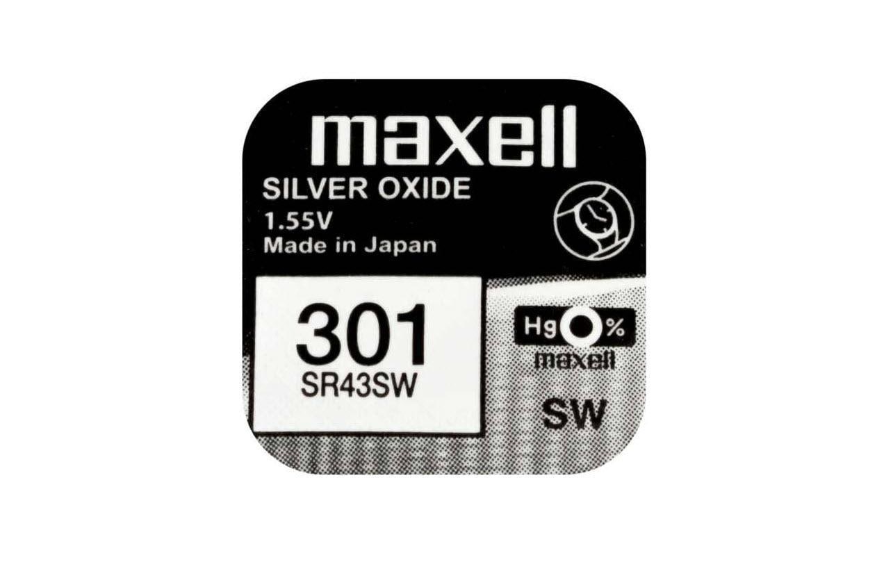 Maxell  Knopfzelle SR43SW, 10er Pack vergl. V301