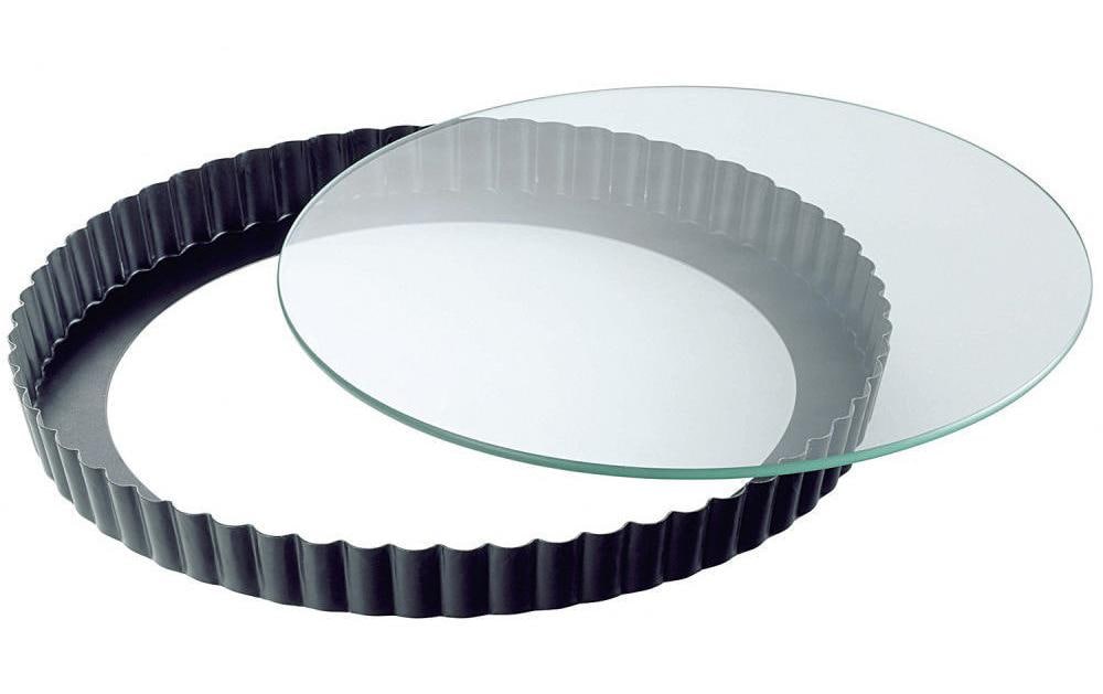 Kaiser Quicheform mit Glas-Hebeboden 28cm Antihaftbeschichtet, hitzebeständig