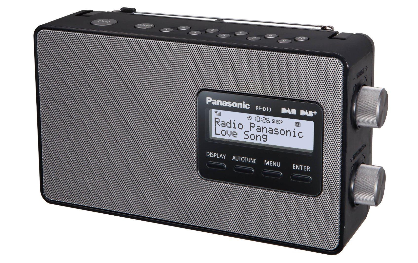 Panasonic RF-D10EG-K, schwarz, DAB+ Radio Handliches Digitalradio