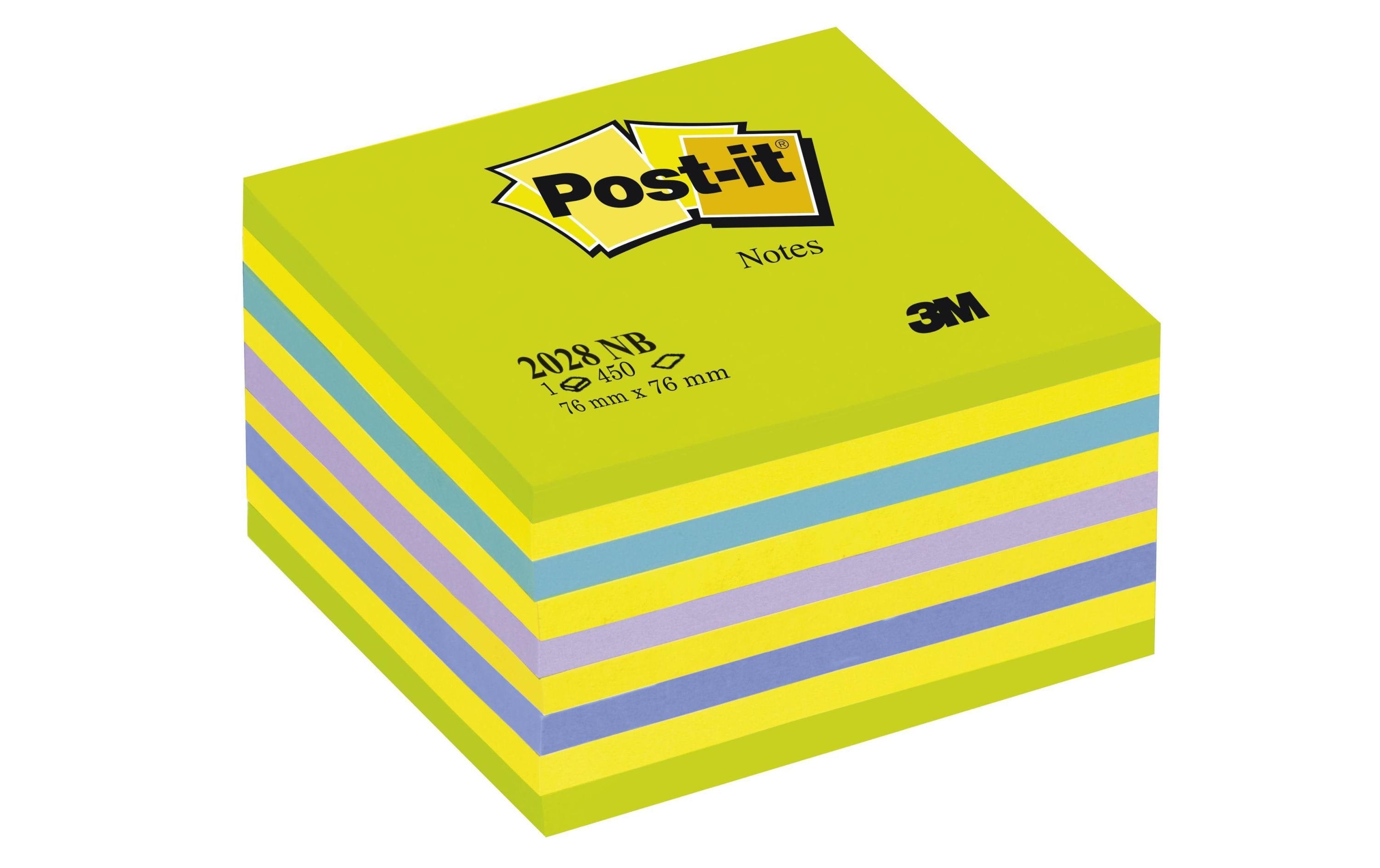 3M Post-it Würfel grün/blau 1 Block à 450 Blatt, 76x76mm