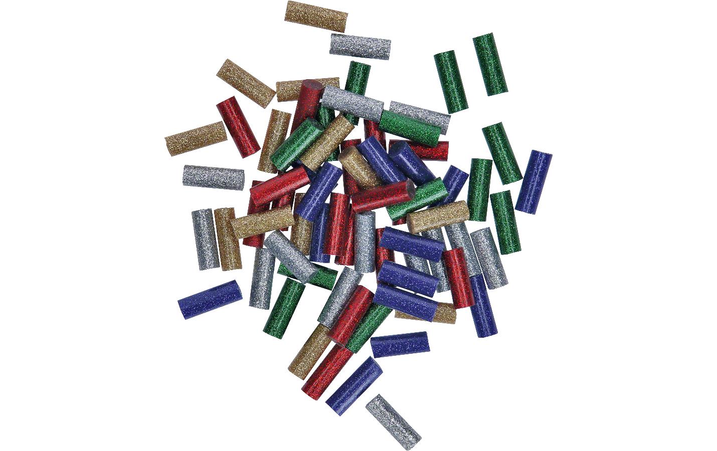 BOSCH Glitter-Klebesticks, für den Gluey 70 Stk. rot,blau,grün,silb.,gold