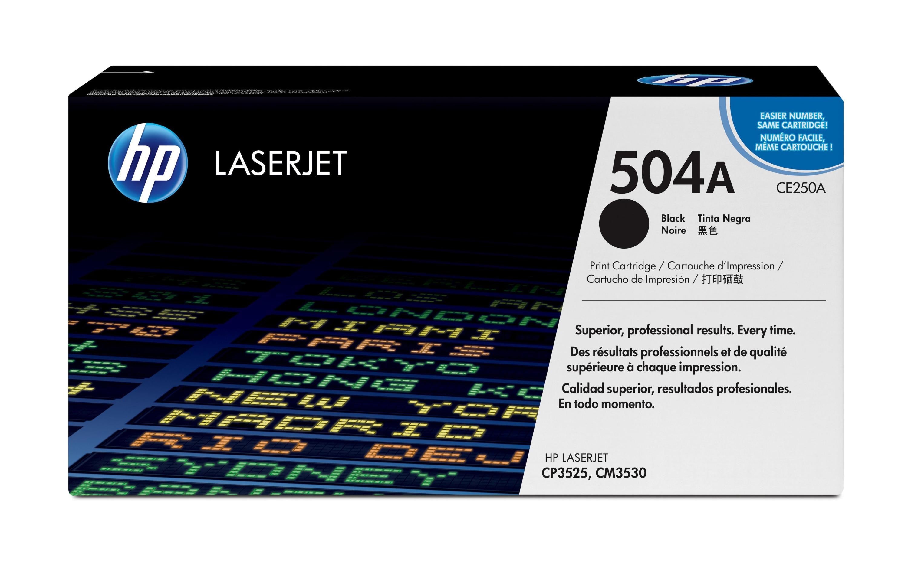 HP Toner 504A - Black (CE250A) Seitenkapazität ~ 5'000 Seiten