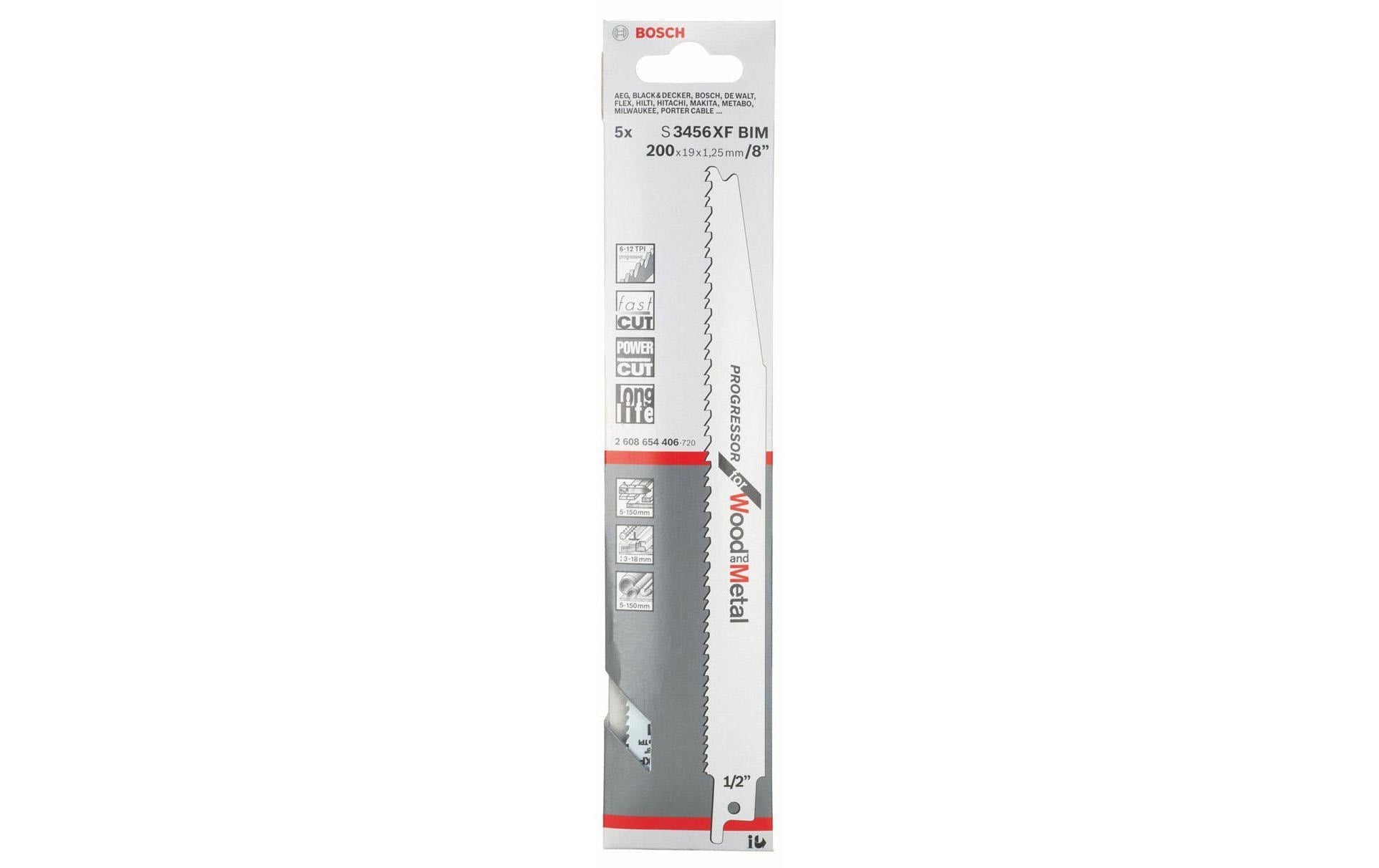 BOSCH Säbelsägeblätter S3456XF Pack à 5 Stk.