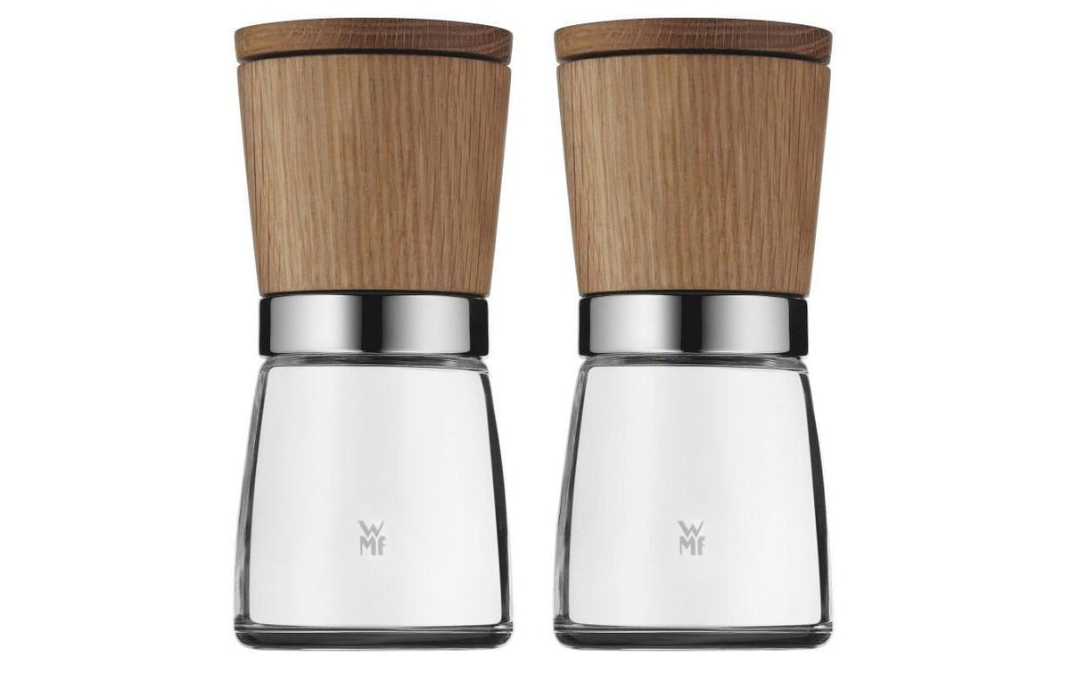 WMF Gewürzmühlen-Set 2-teilig Ceramill Nat. Holz Keramikmahlwerk, Edelstahl Crom. 18/10