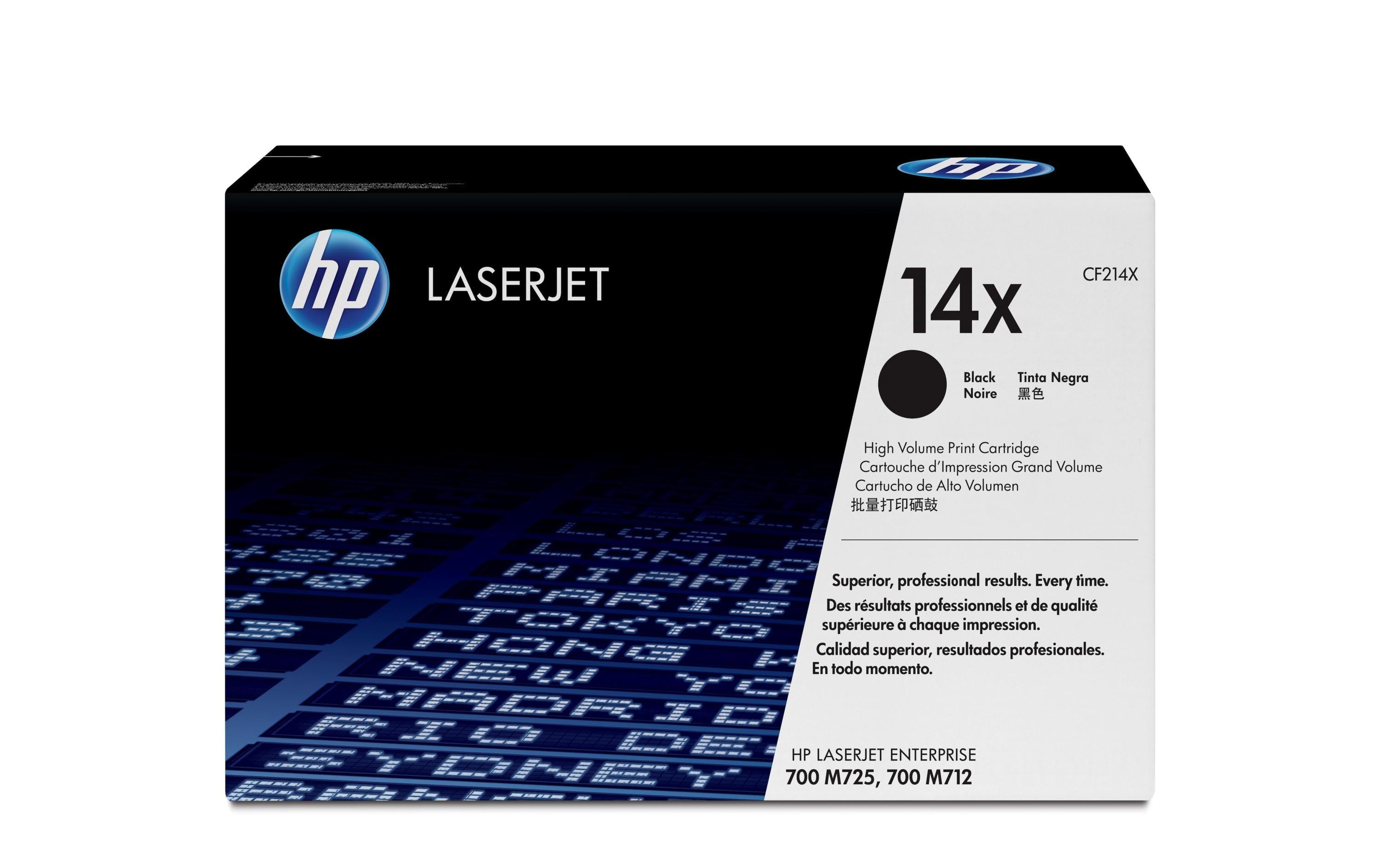 HP Toner 14X - Black (CF214X) Seitenkapazität ~ 17'500 Seiten