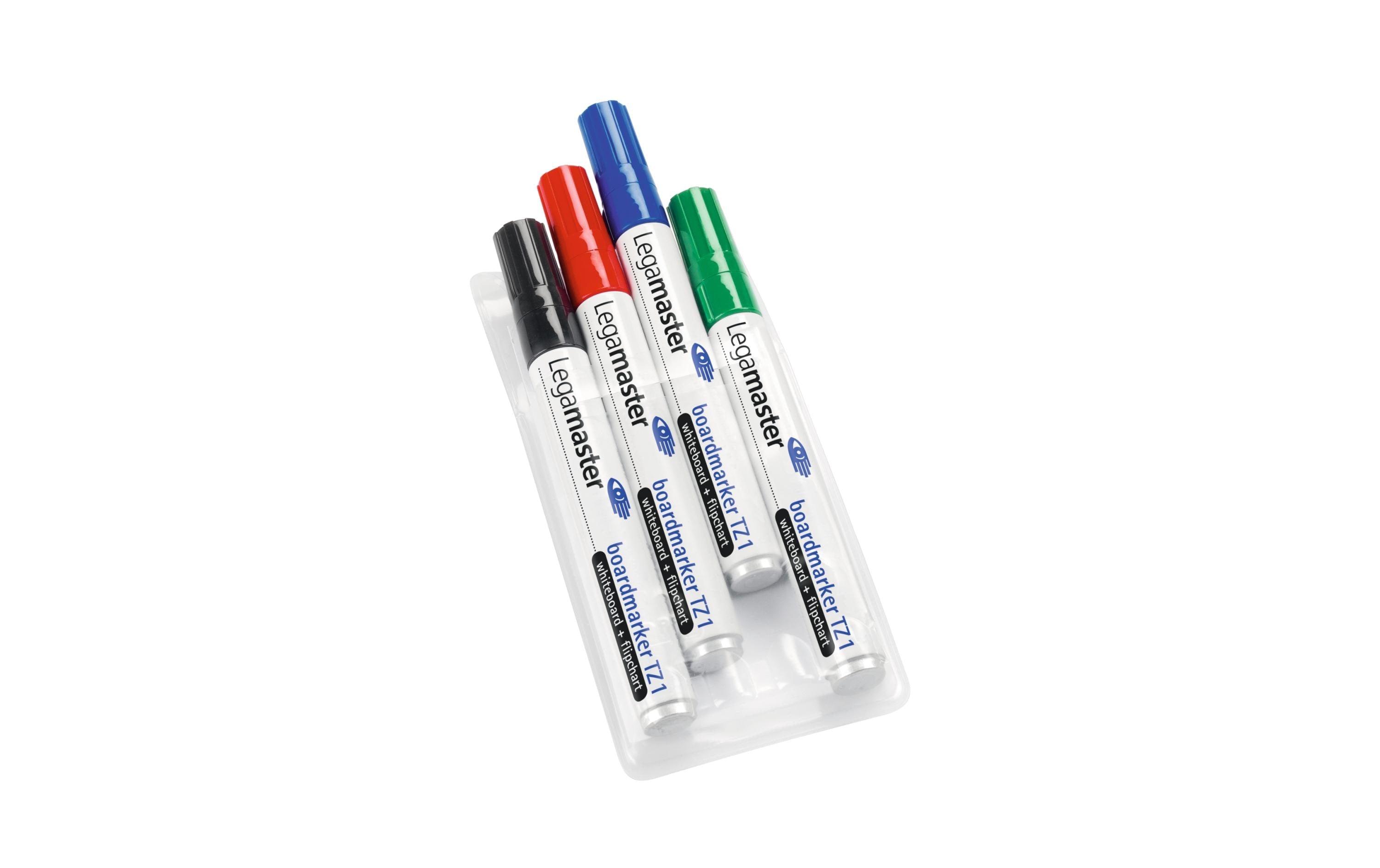 Legamaster Boardmarker TZ1 4er Set assort. schwarz, rot, blau, grün