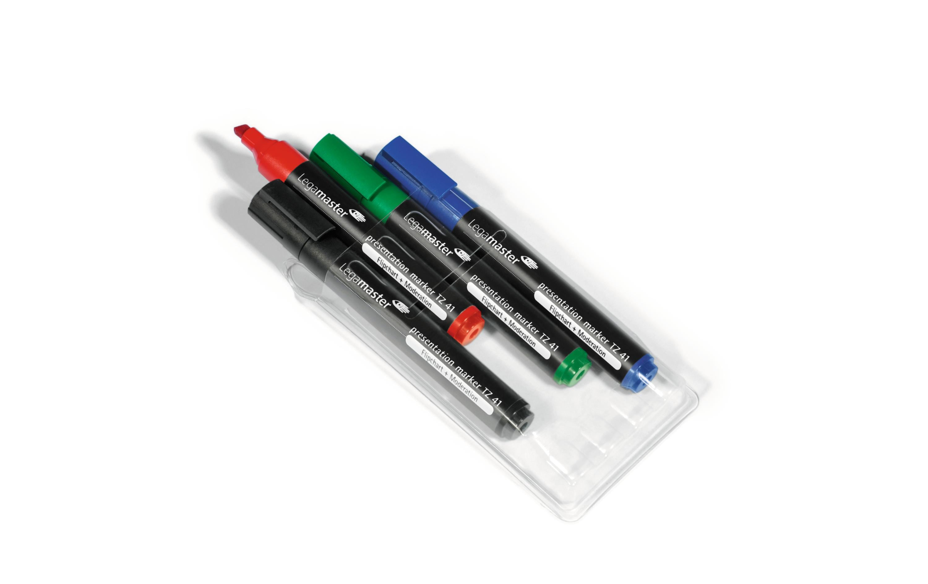 Legamaster Presentationsmarker TZ41 4er schwarz, rot, blau, grün