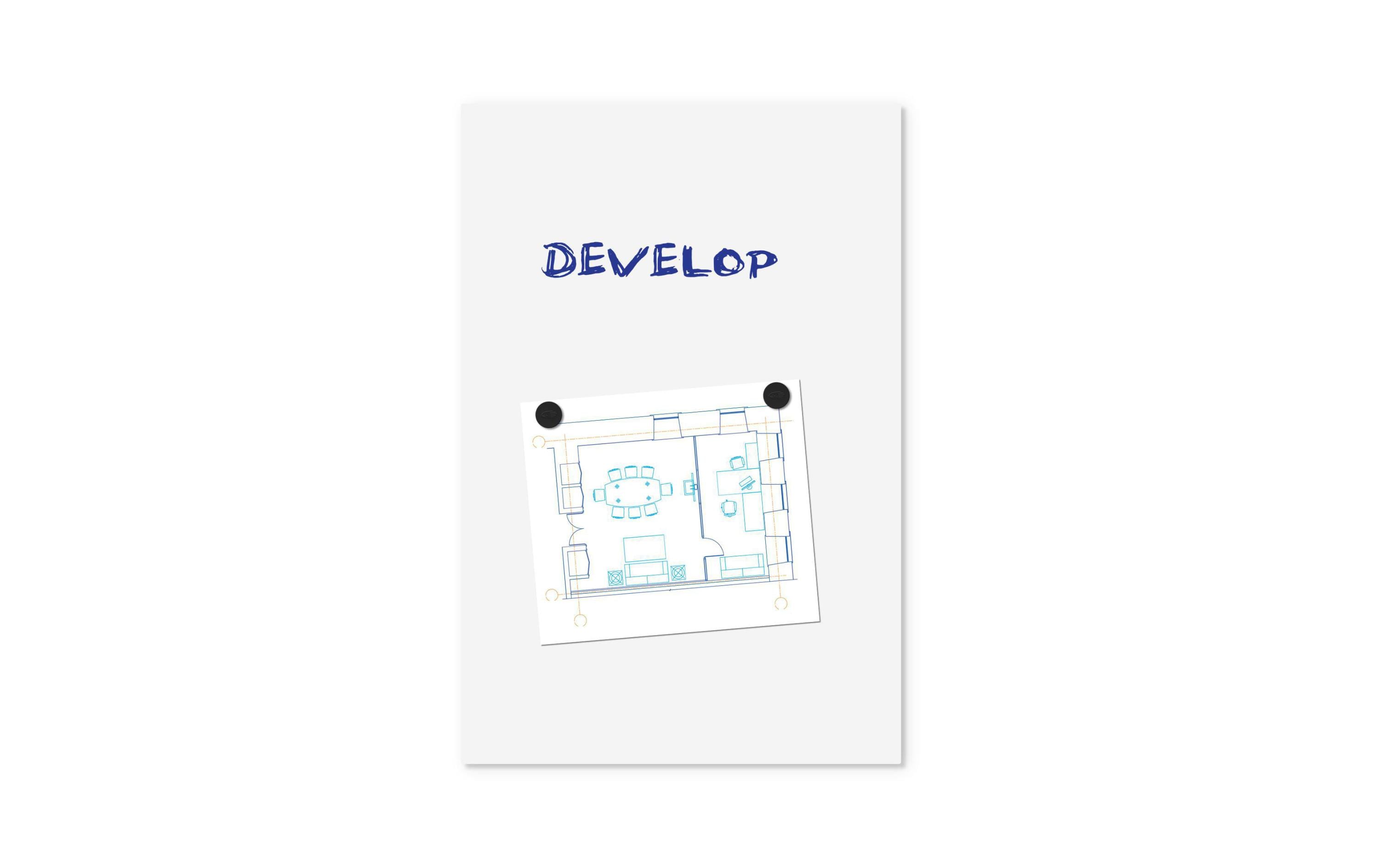 Legamaster Whiteboard Board-Up 75x50 Lackierte Oberfläche, ohne Rahmen