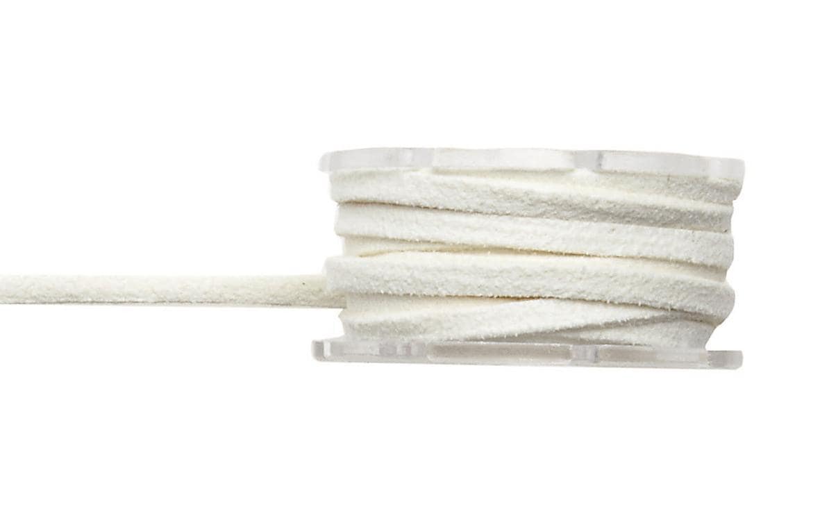 Glorex Lederband Velour 3 mm flach Rolle à 2 m, beige