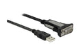 Delock Adapter USB-A zu Seriell DB9 RS-232 3 m, schwarz