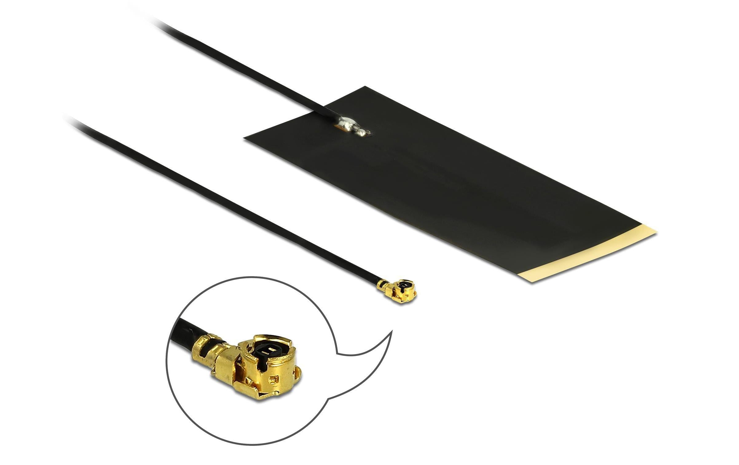 Delock LPWAN Antenne, FPC, 15cm, 1.13 MHF I Stecker, Klebemontage, 2.63 dBi