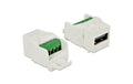 Delock Keystone Modul: USB2.0 Buchse-Terminalblock, weiss