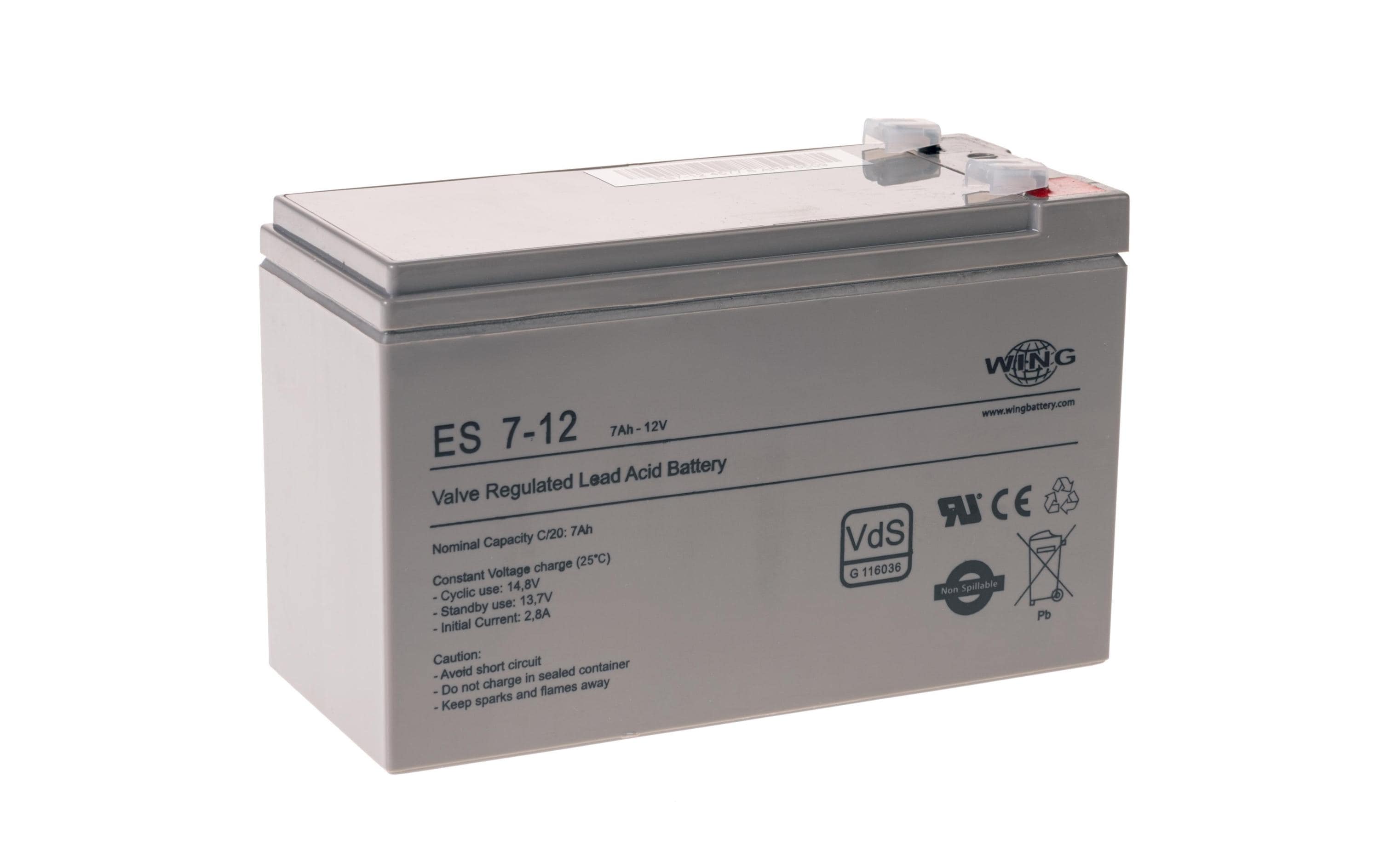 WING Ersatz Bleiakku USV 12V/7Ah 12V/7Ah, 6.3mm Zungen