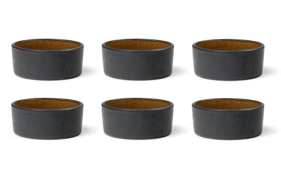 Bitz Snackschale 7.5cm schwarz/gelb 6 Stk., 7.5cm Durchmesser, Stoneware