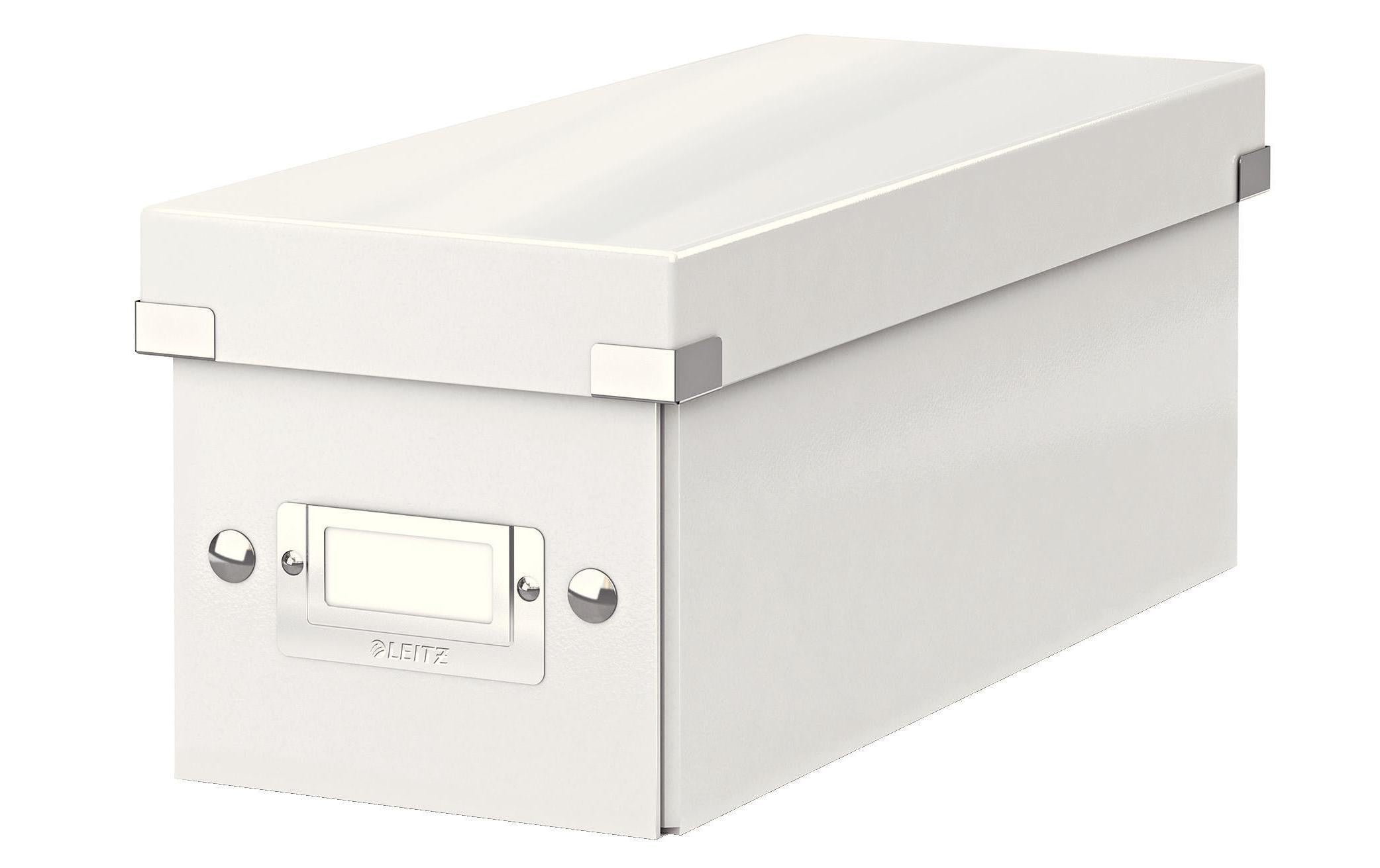 Leitz Aufbewahrungsbox CD weiss für 30 CD-Hüllen, zusammenfaltbar