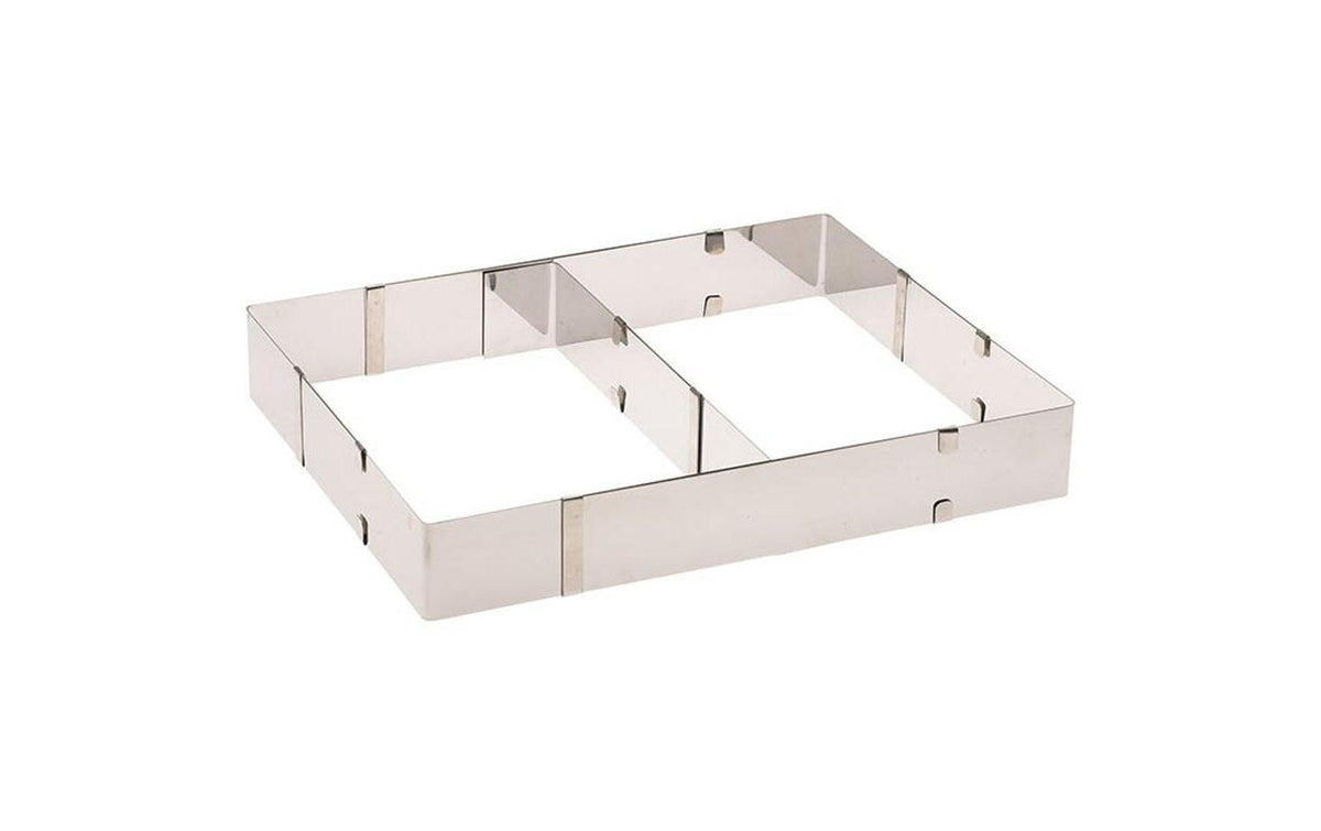 Westmark Kuchen- /Pizzarahmen mit Teiler L:27.5 bis 52.5 cm, B: 18.5 bis 34 cm