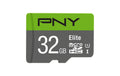 PNY microSDHC Card Elite UHS-I 32GB inkl. SD-Adapter, Lesen: 100MB/s