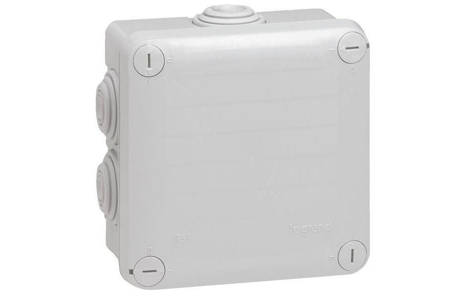 Legrand Plexo AP-Abzweigdose nass IP55 105x105x55mm, 7 Einführungen, grau