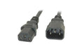 Verlängerungs-Netzkabel 230V: 1 Meter Kaltgerätestecker, schwarz