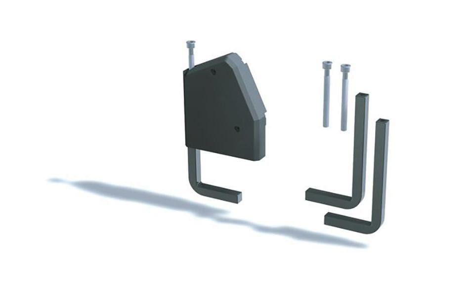 Bachmann Haltewinkel lang zu Desk 1 für Tischplattenstärke bis 80mm