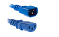Verlängerungs-Netzkabel 230V: 1 Meter Kaltgerätestecker, blau