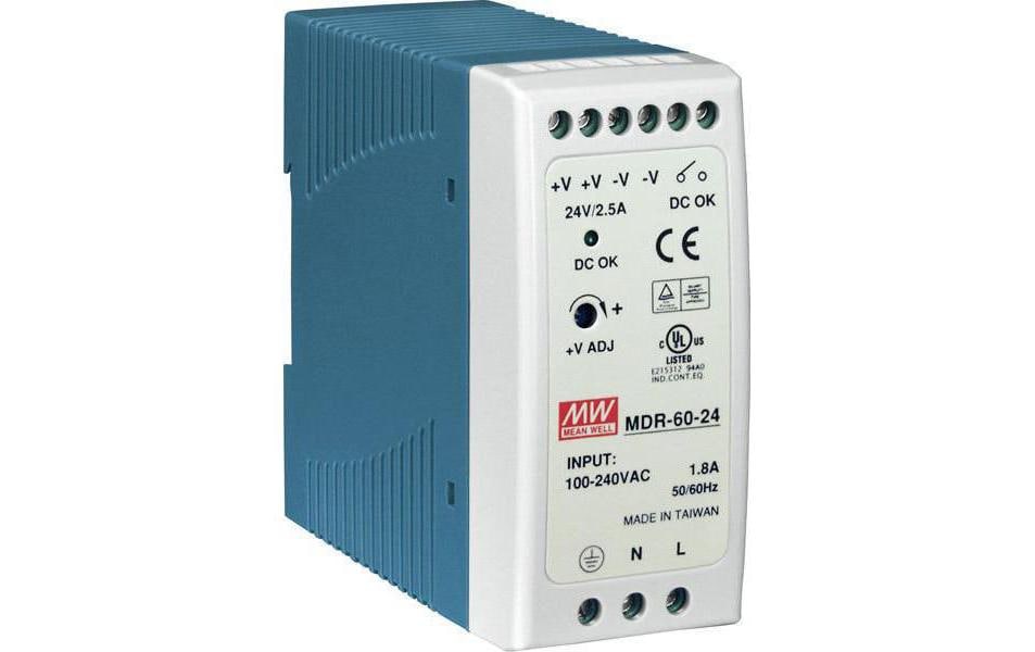 Mean Well DIN Rail Netzgerät MDR-60-24, 24V - 2.5A - 60W