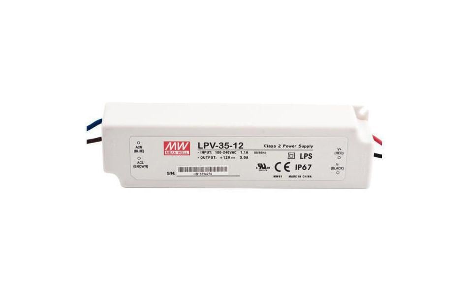 Mean Well LED-Treiber Netzgerät LPV-35-12, 12V - 3A - 36W