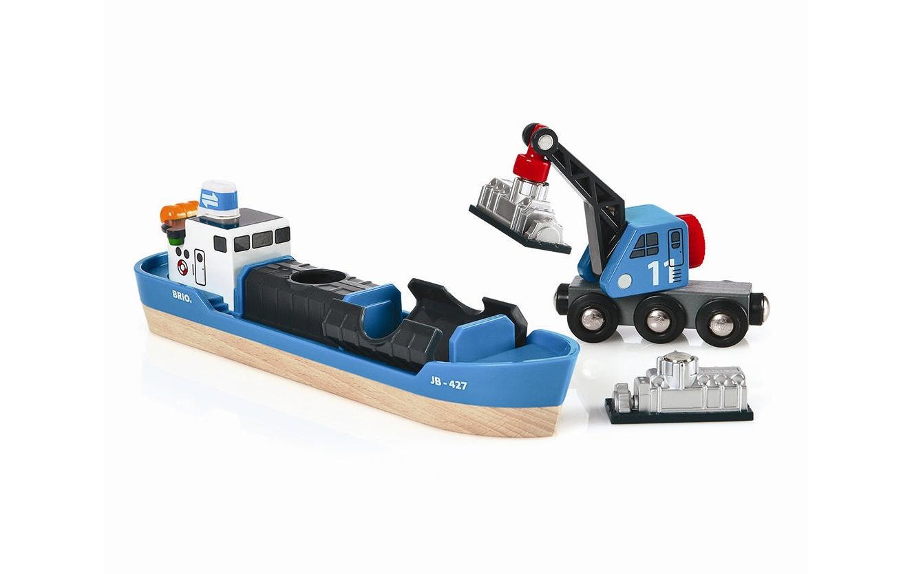 BRIO Container Schiff + Kranwagen Alter: 3+ Teile: 4