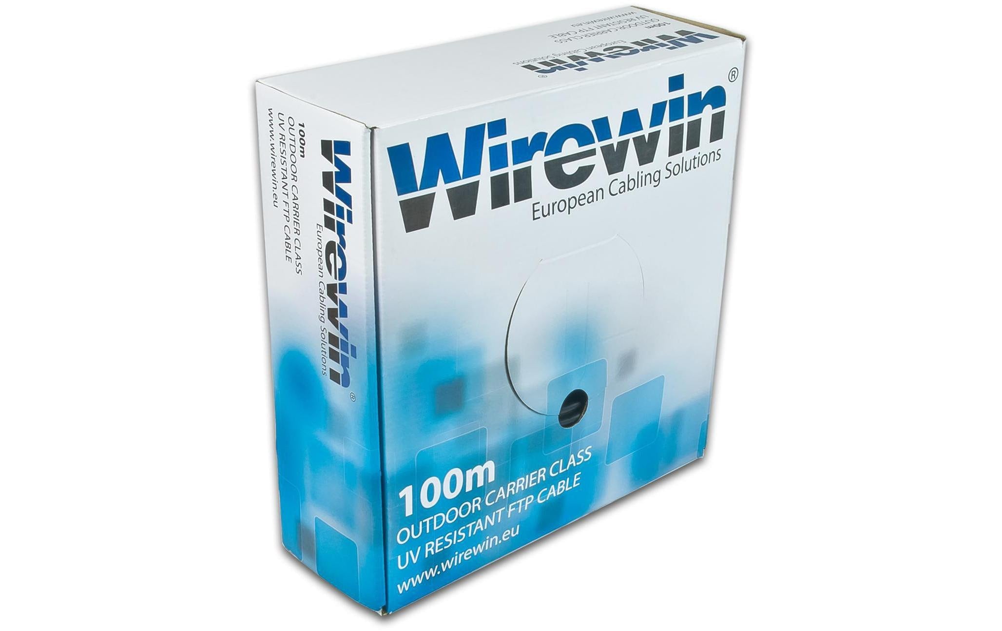 Wirewin Patchkabel: F/UTP, 100m, Outdoor Cat.5e, 1Gbps, schwarz, inkl ESD Kabel