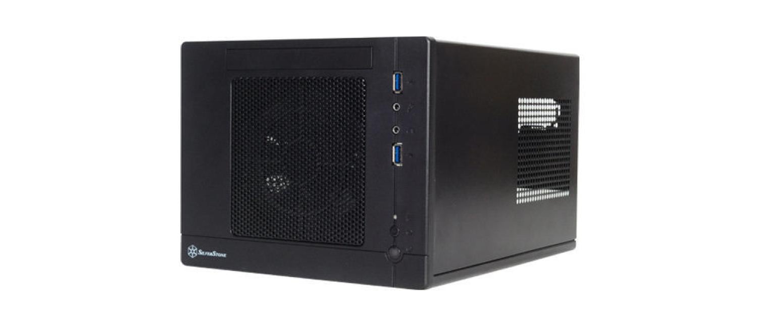 SilverStone Desktop SST-SG05BB-Lite, ONT Stahl-Gehäuse schwarz, 222x176x276mm