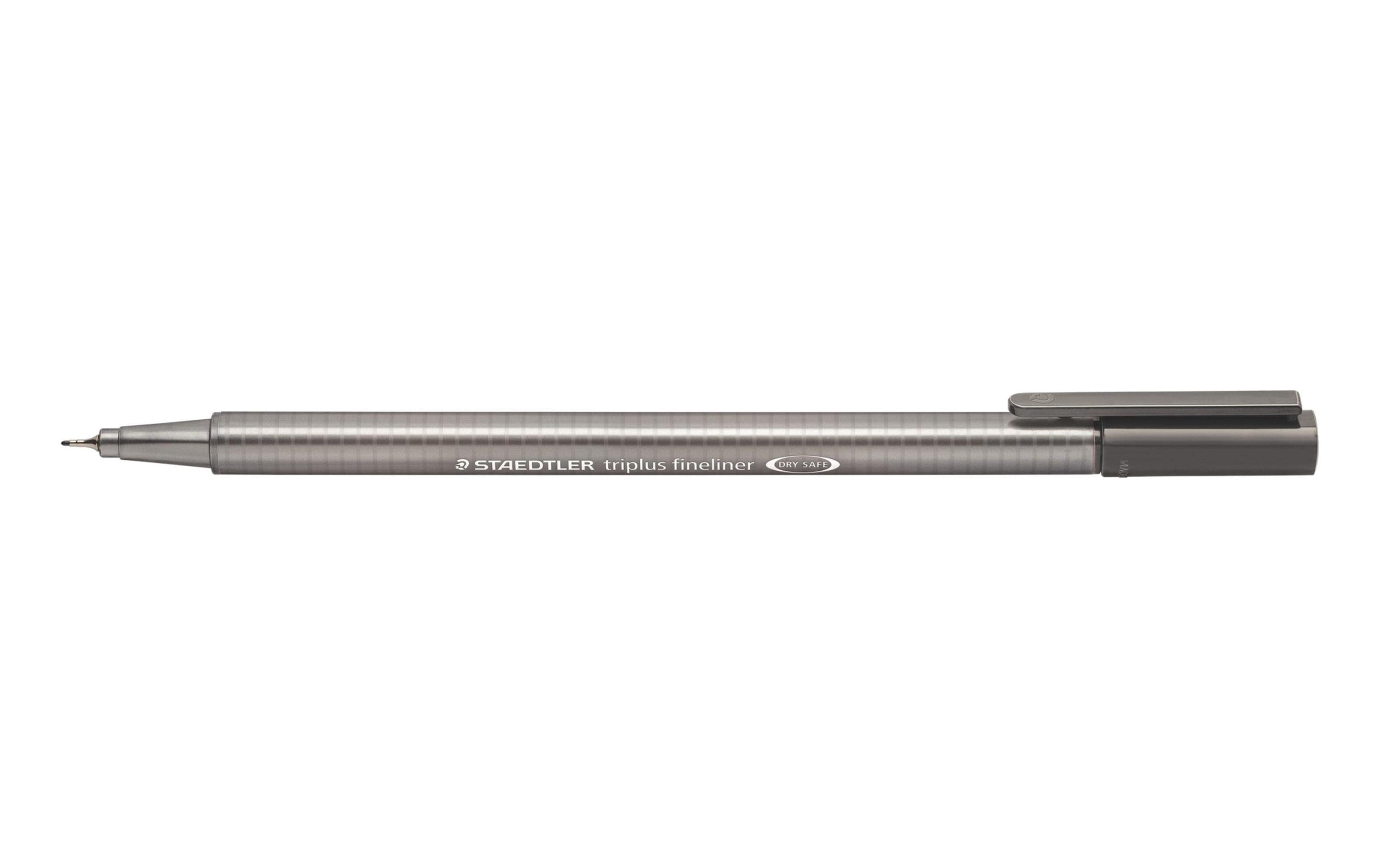 STAEDTLER 334 Fineliner triplus 0,3mm grau superfeine,metallgefasste Spitze,ca.0,3mm