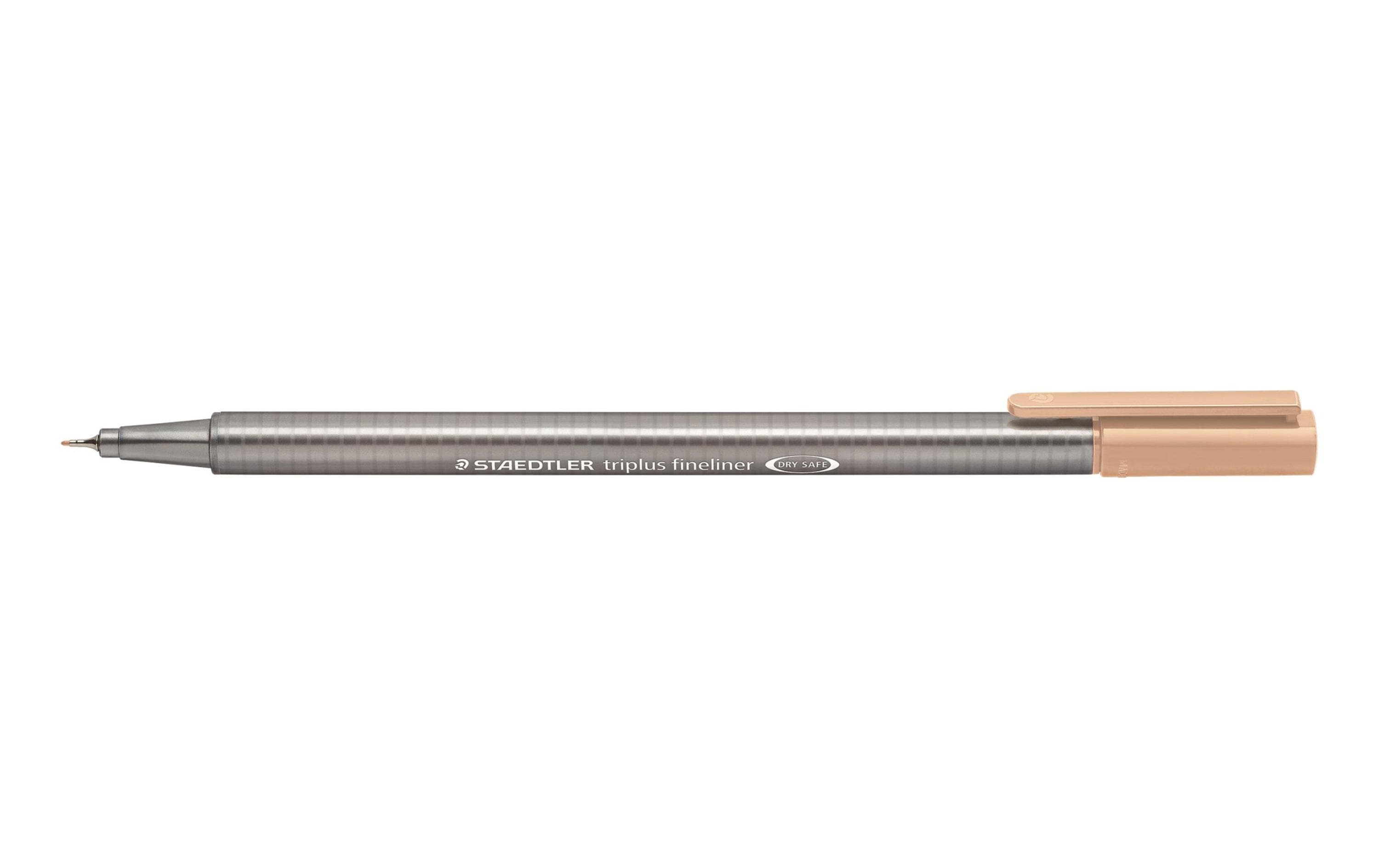 STAEDTLER 334 Fineliner triplus sand superfeine,metallgefasste Spitze,ca.0,3mm