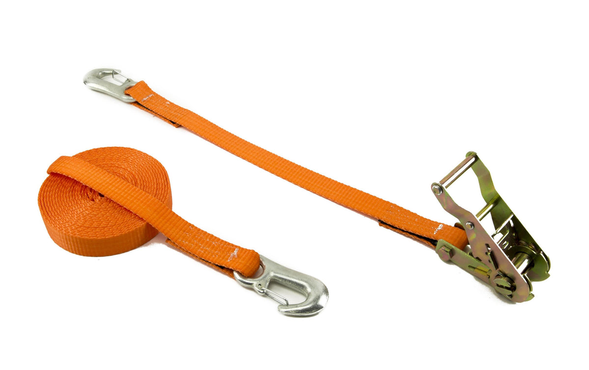 Zurrgurt 25mm Länge: 0.50 + 3.50/4.00m LC 750/1500 daN, Ratsche, Orange