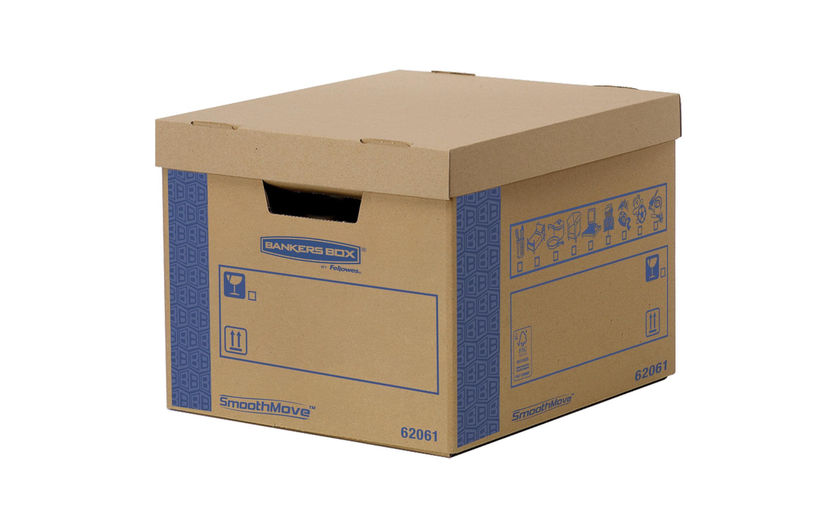 Fellowes Smoothmove Prime Umzugsbox 464x390x294mm, 5er Pack