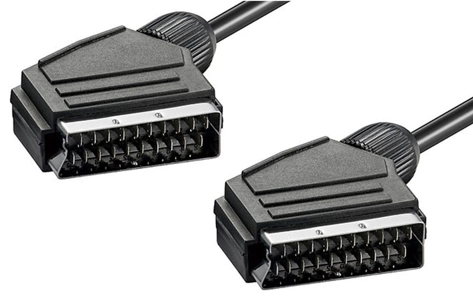 Scart Video Kabel, 2m Stecker auf Stecker