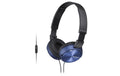 Sony MDR-ZX310APL, aufliegender Kopfhörer blau, geschlossen, faltbar