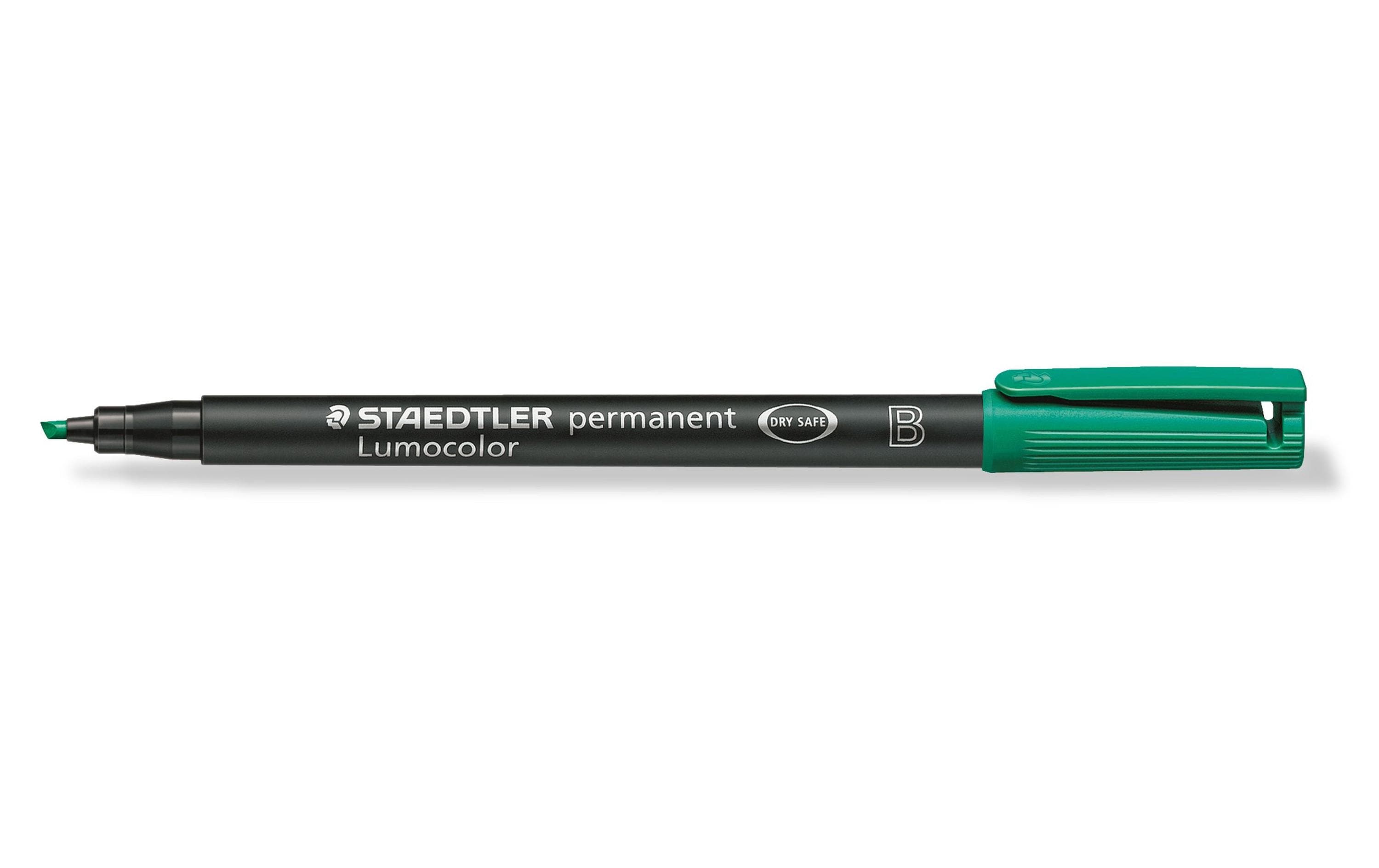 STAEDTLER 314 Folienstift Lumocolor B grün permanent,B-Spitze, ca. 1.0-2.5 mm