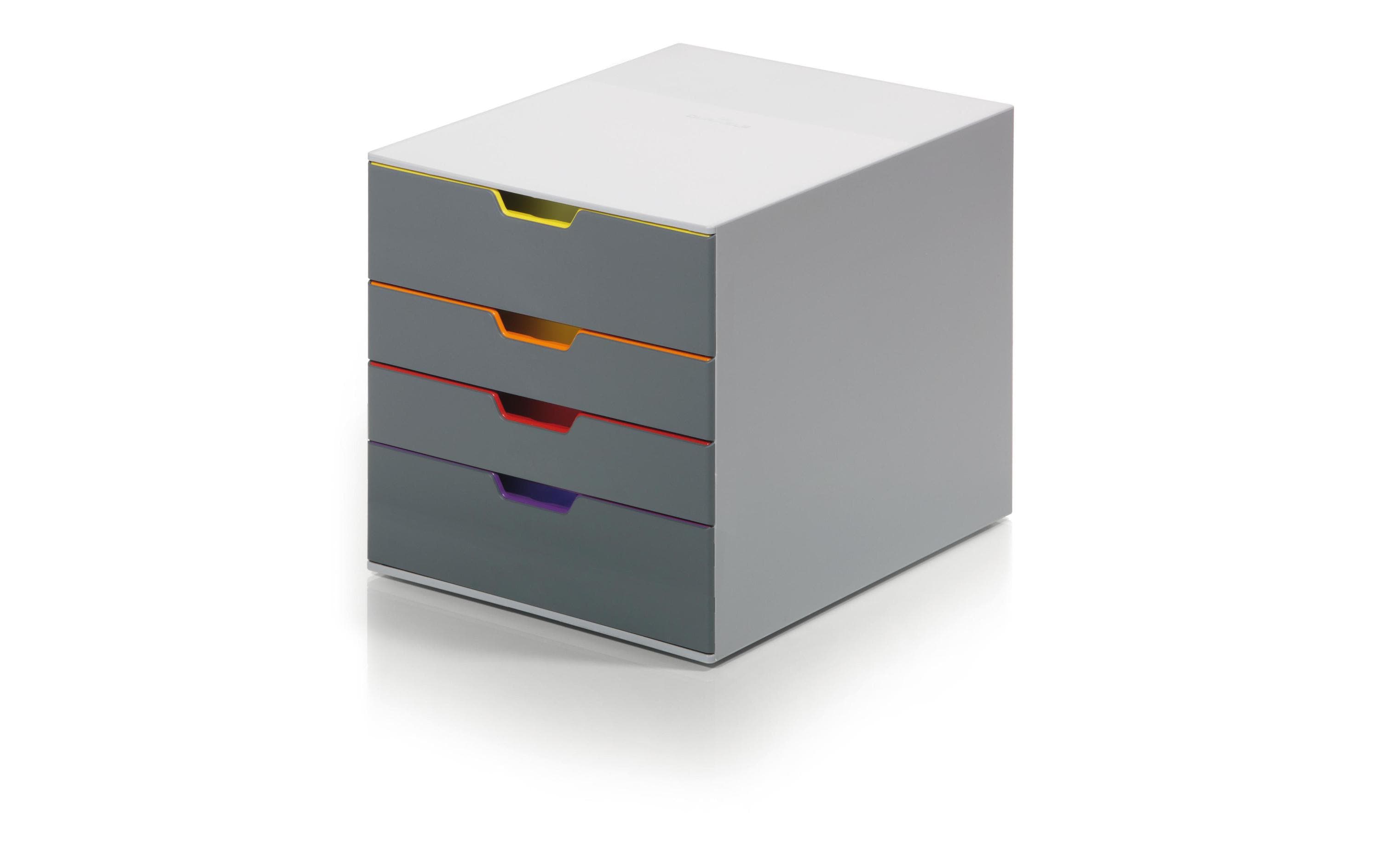 Durable Schubladenbox Varicolor 4 4 farbige Schubladen, 292x280x356mm