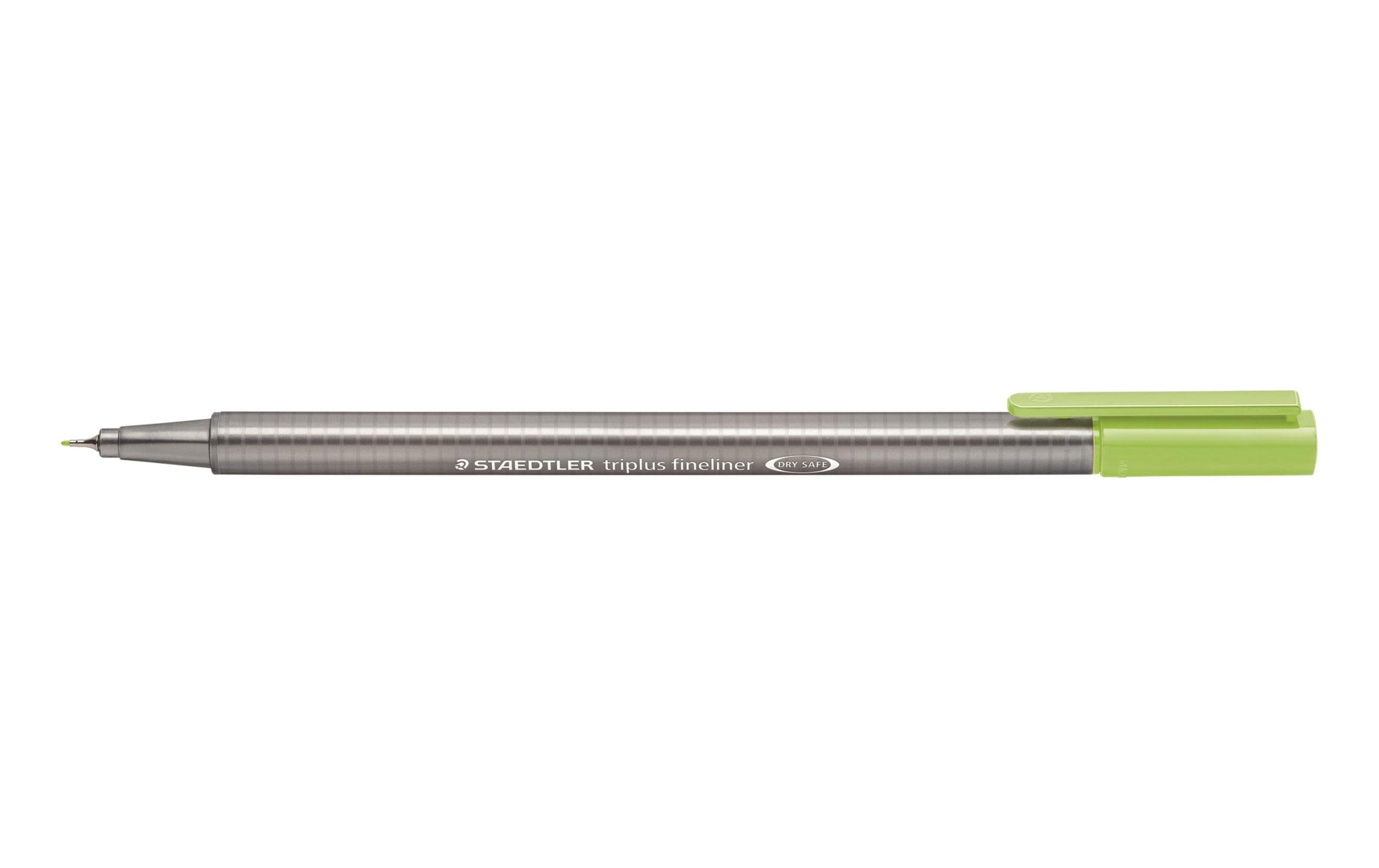 STAEDTLER 334 Fineliner triplus Lindgrün superfeine,metallgefasste Spitze,ca.0,3mm