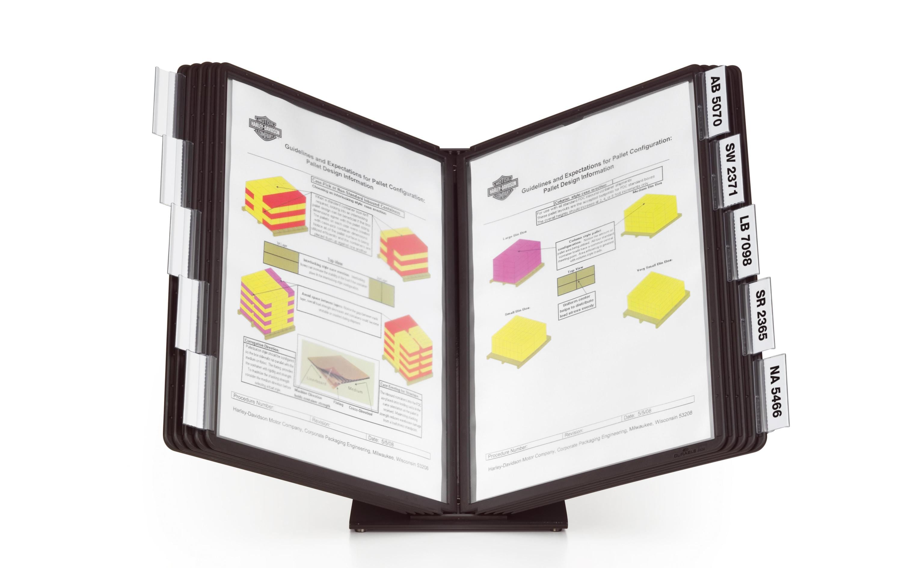 Durable Vario Display System tabe 10 Sichttafeln aus PP, schwarz