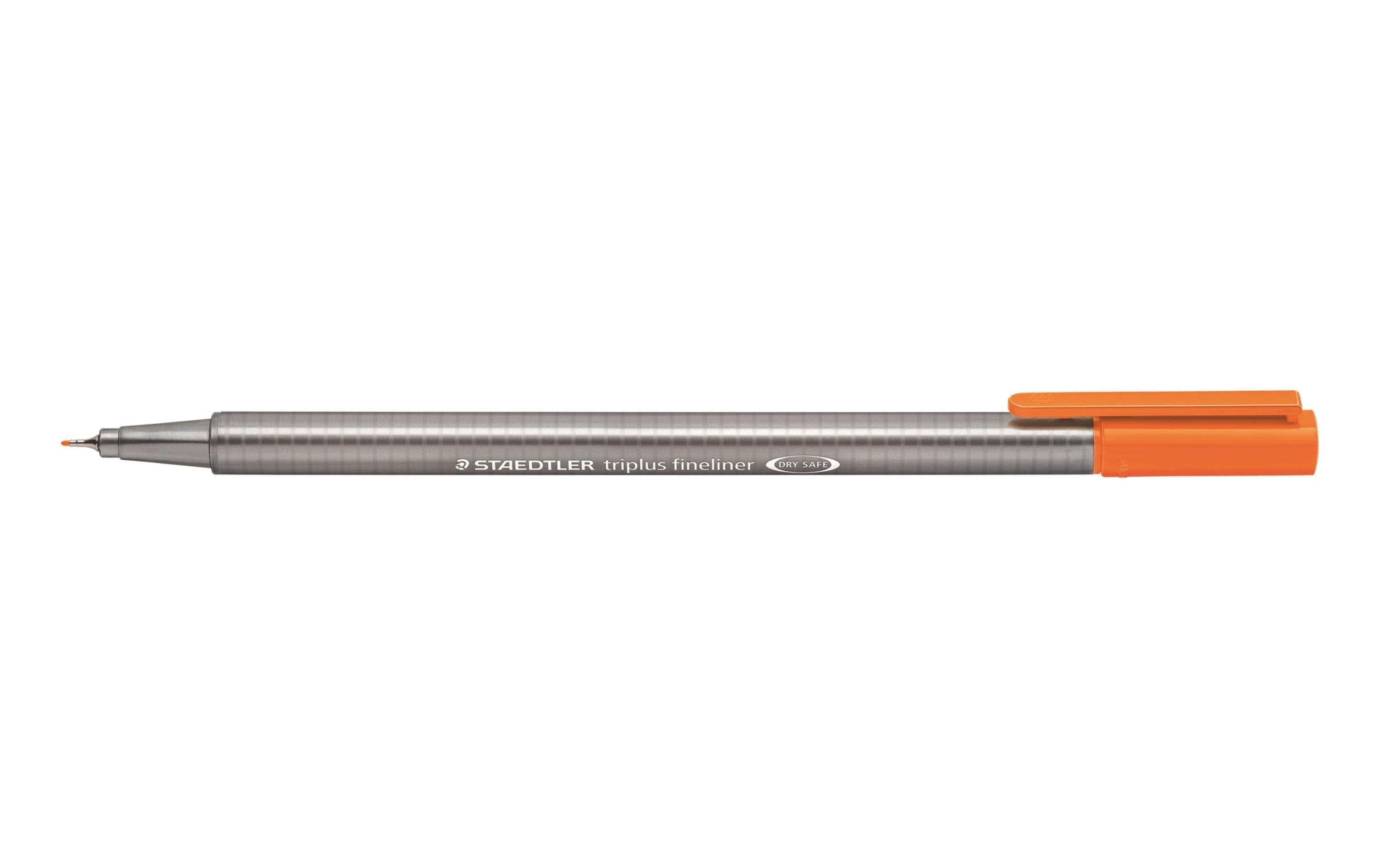 STAEDTLER 334 Fineliner triplus orange superfeine,metallgefasste Spitze,ca.0,3mm