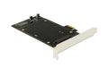 DeLock 2x SATA PCI-Ex1 Kontroller Direktanschluss 2.5"HDD/SSD am Bracket